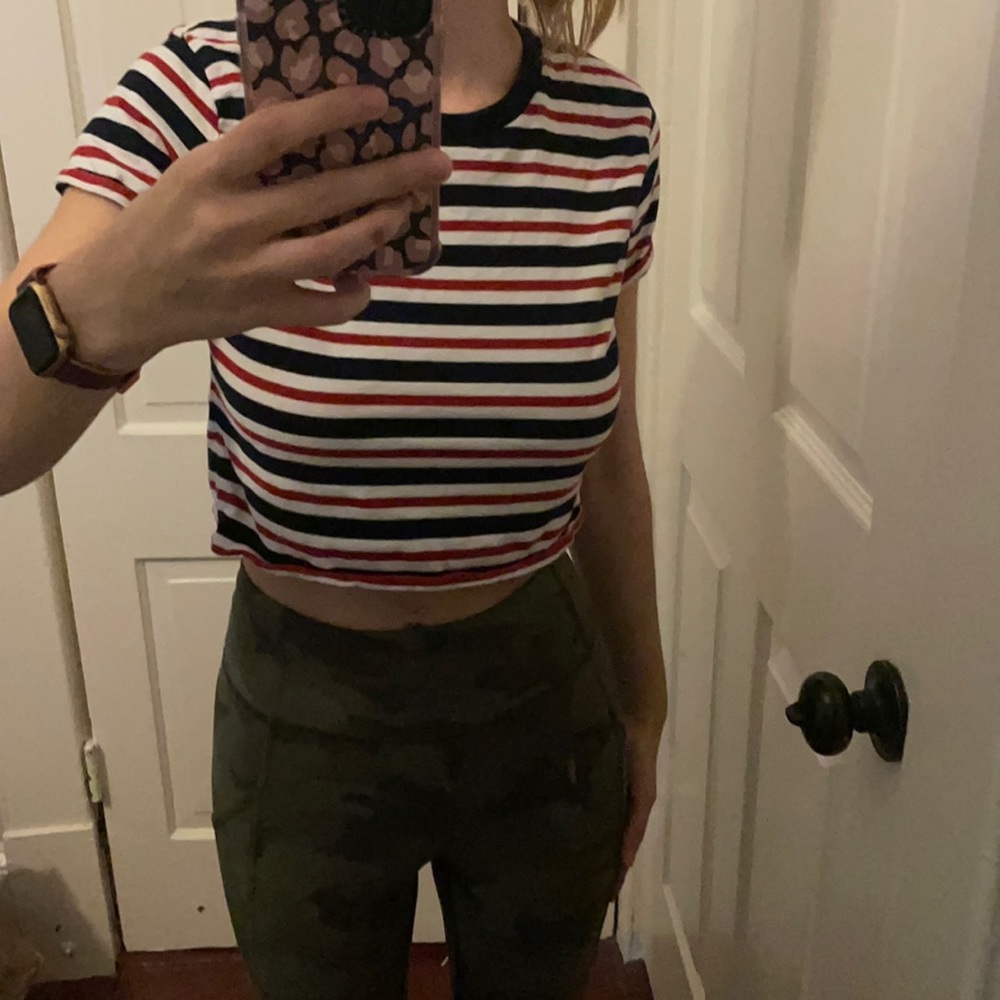 Brandy Melville striped crop top